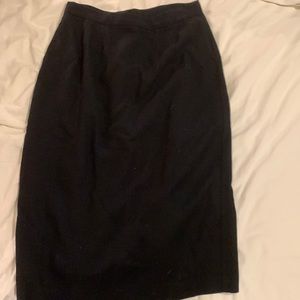 Black pencil skirt with back vent
